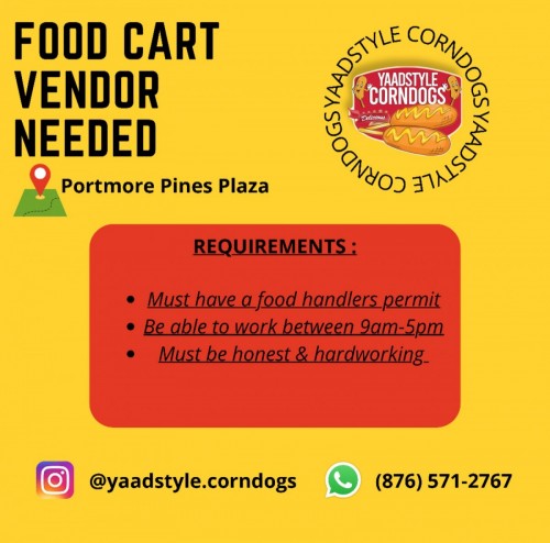 Food Cart Vendor Needed