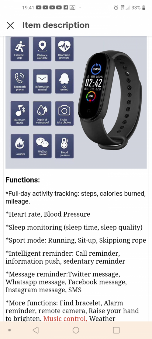M5Fitness & Health Smart Watch