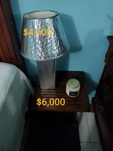 Bedside Table & Lamp