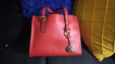 Red Satchel Handbag - NEW