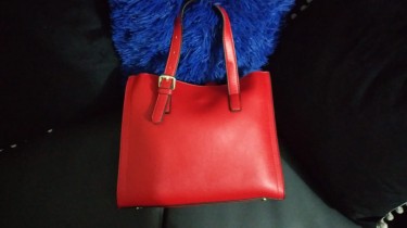 Red Satchel Handbag - NEW