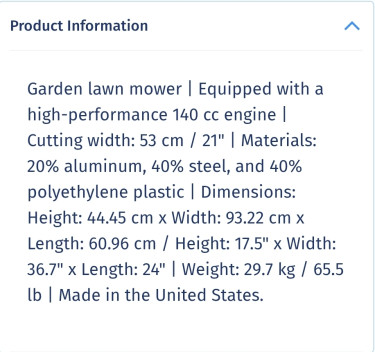 Lawnmower In Excellent Condition 