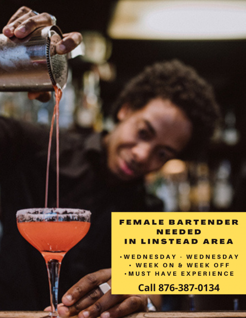 Female Bartender NEEDED