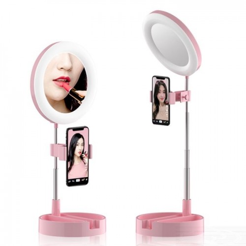 Mirror, Light & Phone Holder Makeup Vanity Set