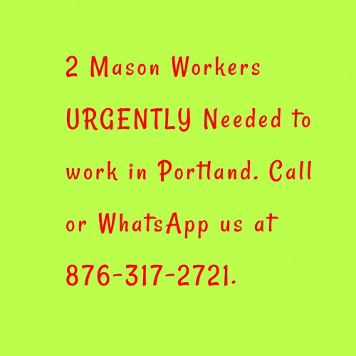 Mason Urgently Needed In Portland.