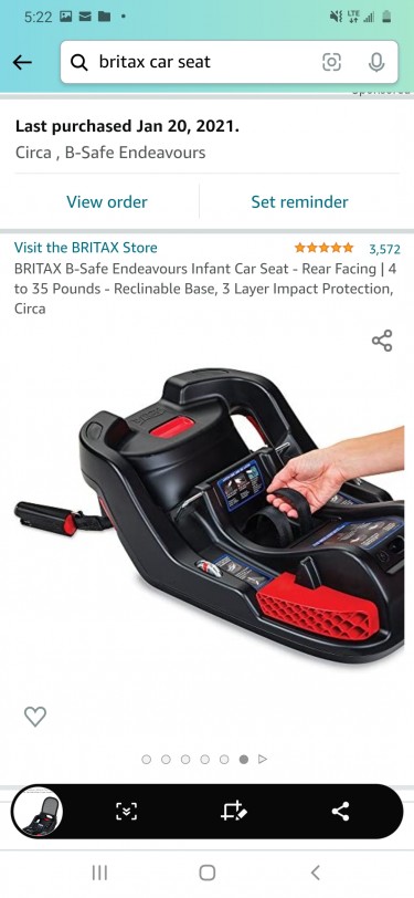 Britax B Safe- Baby Infant Car Seat