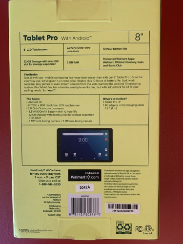 New Walmart 8” Onn Tablet Pro With 32 GB Storage 2