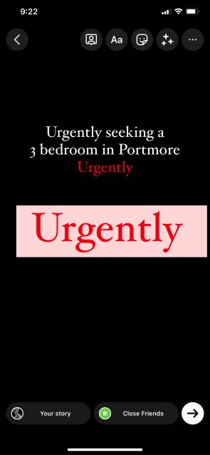 Urgently Seeking A 3 Bedroom