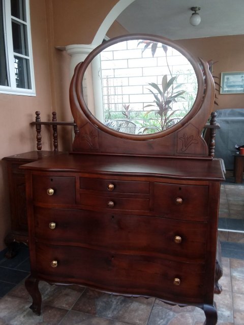 Solid Antique Mahogany Dresser