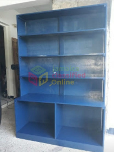Large Blue Bookshelf  4ft X 6ft High Book Shelves Havendale 