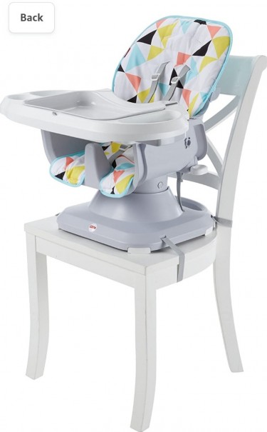 Fisher-Price SpaceSaver High Chair, Multicolor, Ye