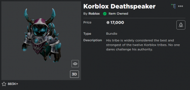 For Sale: Korblox, Violet Valkyrie, Roblox Account