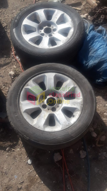 Size 16 Used BMW,5 Lug Rims Rims and Tyres Half Way Tree