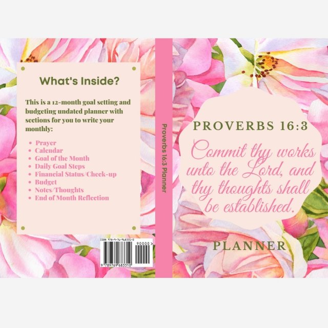 Proverbs 16:3 Planner Undated