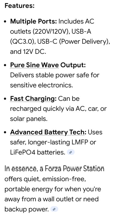 Forza Power Station, 800watts