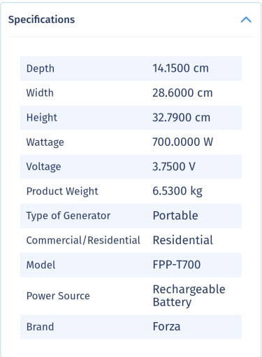Forza Power Station, 800watts