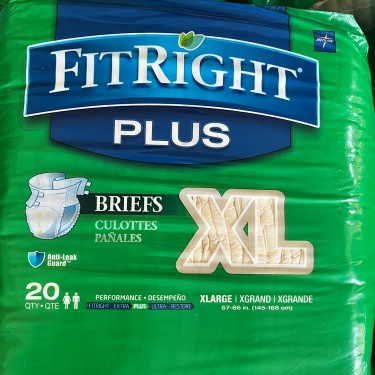 Adult FitRight Diapers (Medium To 3XL Size) 