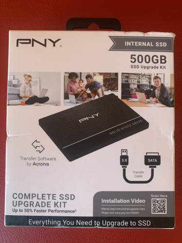 Band New 2.5” PNY 500GB SSD Complete Upgrade Kit W