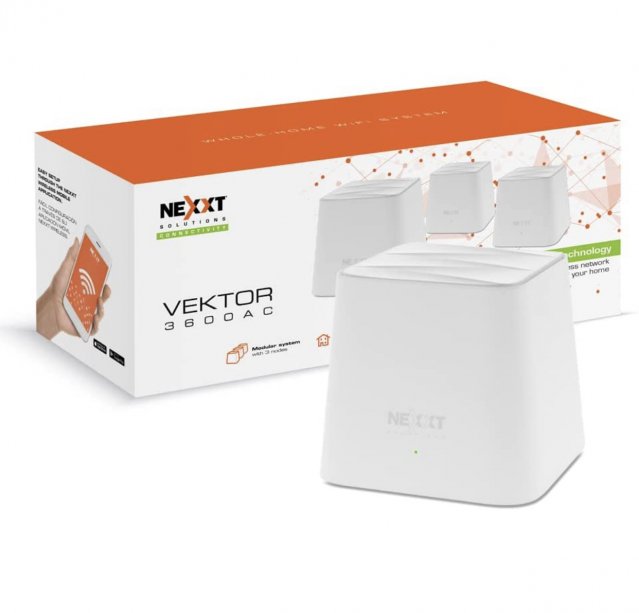NEXXT Whole Home Mesh Wi-fi Router Booster 3pk