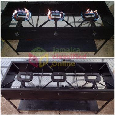 3 Burners Commercial Stove 