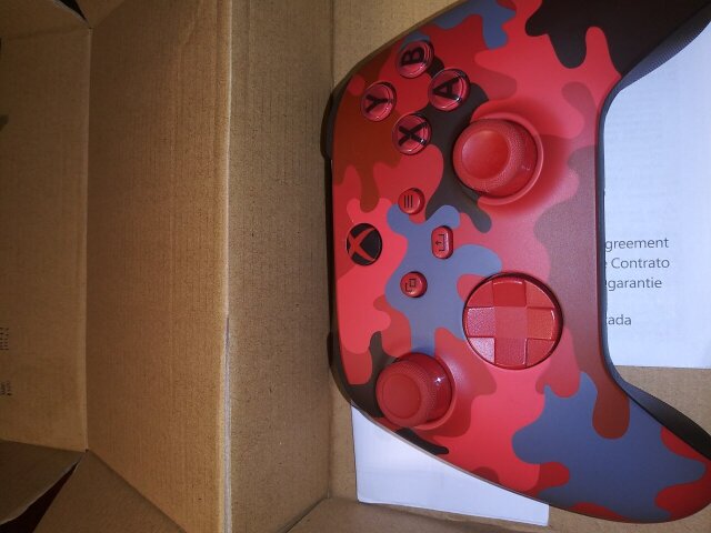 Xbox One X Red Camo Controller