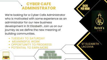 CYBER CAFE ADMINISTRATOR - $8000 BONUS FIRST WEEK Full Time Jobs Haughton