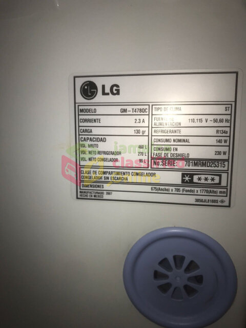 Stainless Steel LG T478QC Refrigerator NEGOTIABLE
