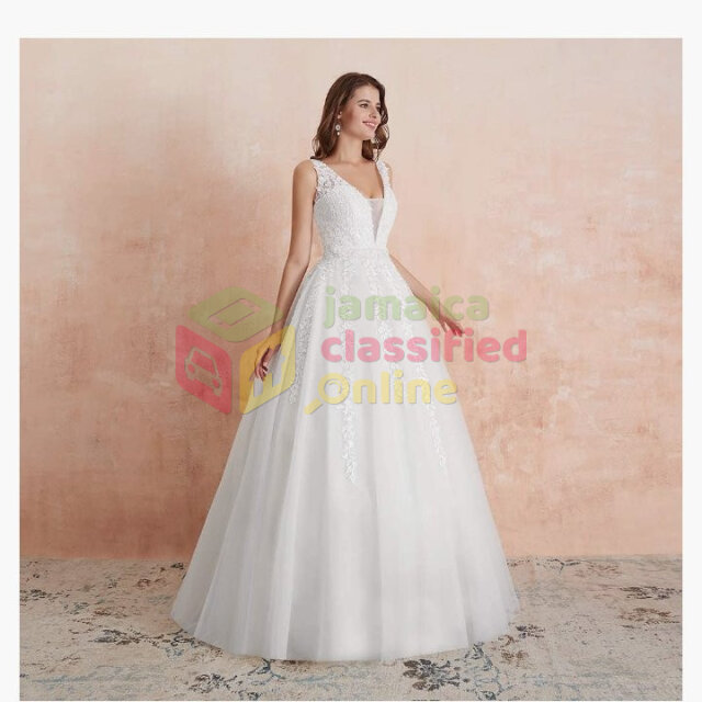 V-neck Wedding Dress