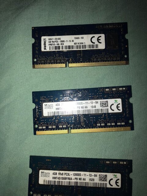 4GB DDR3 PC3L-12800S LAPTOP RAM