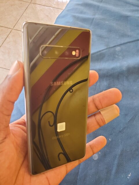 Samsung Galaxy S10+ With Case And Charger