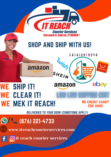 Online SHOPPING, SHIPPING From USA To Jamaica.  Delivery Services Maypen,Spalding,Mandeville,Kingston,Christiana,Old Harbour,Portmore