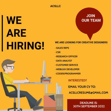 WE ARE NOW RECRUITING!! MANY POSITIONS AVAILABLE!!
