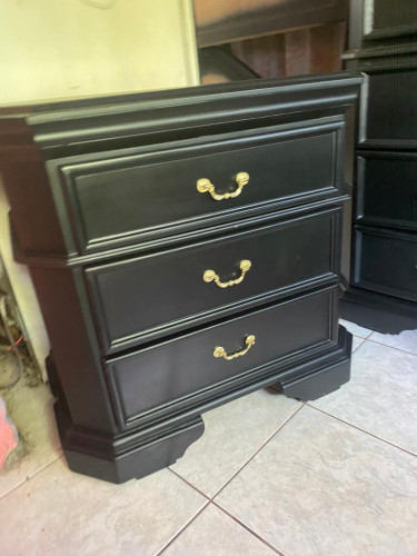 2 Mahogany Black Night Stands Or King Size Bedroom