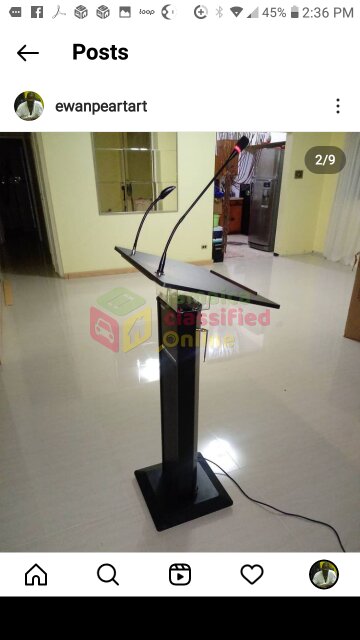 Electronc Lectern With Built In Speakers.