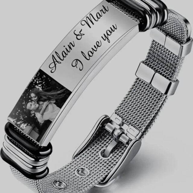 Custom Name & Photo ID Bracelet