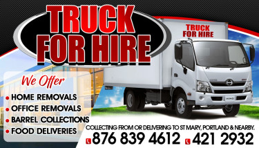 Delivery/Removal Truck With Driver For Hire