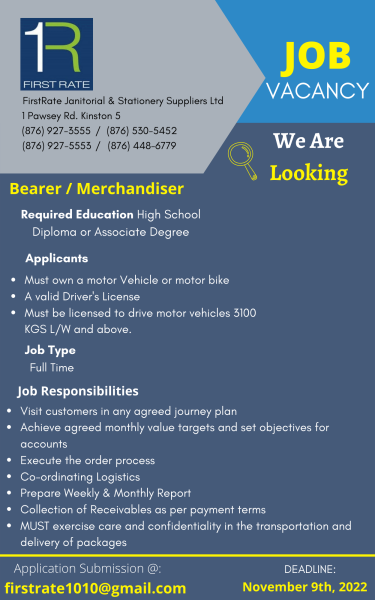 Bearer / Merchandiser