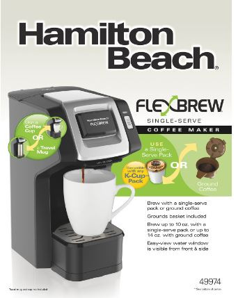 Hamilton Beach Flex Brew Single Serve Coffee Maker