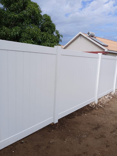 PVC Privacy And Privacy With Lattice Fence