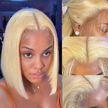 Blond 613 Bob Lace Wig 10 Inches
