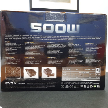 EVGA 500W Power Supply - 80+ Certified - Used 