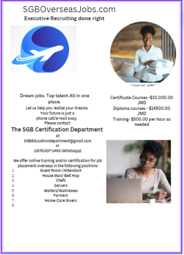 SGB Education Certification In Hospitality Courses
