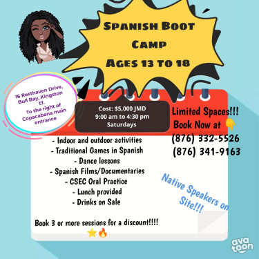 Spanish Boot Camp For Children And CSEC Students 
