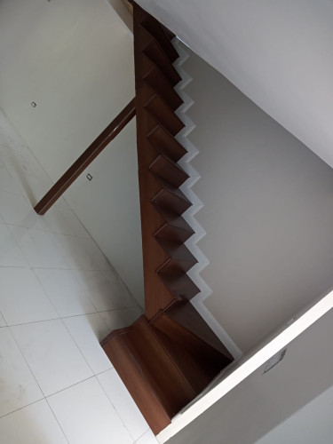 Vinyl Stairs With PVC Baseboards