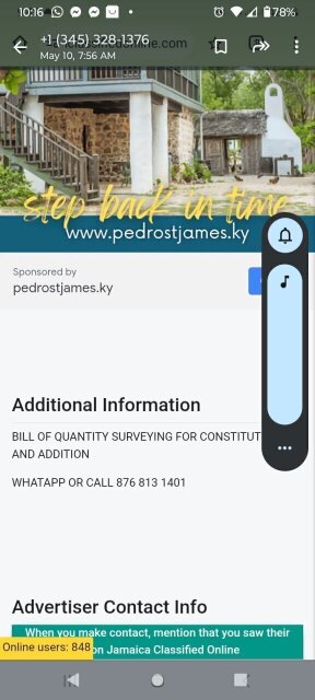 NHT BILL OF QUANTITY FOR CONSTITUTION Construction Services Portmore