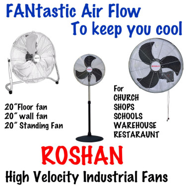 ROSHAN FANS FOR HOME, OFFICE, CHURCH, WAREHOUSE 