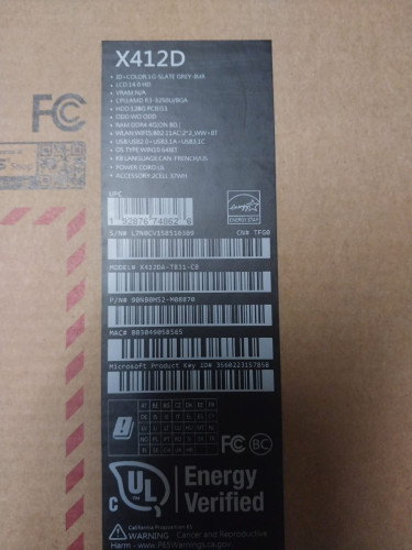 ASUS-X412DA-TB31C ASUS VIVOBOOK 14, AMD RYZEN 3