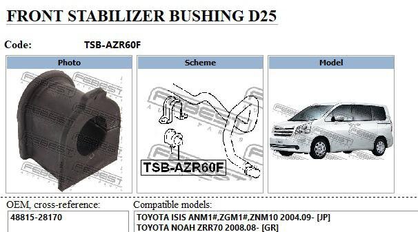 Toyota Voxy Noah Isis Suspension Parts