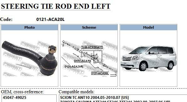 Toyota Voxy Noah Isis Suspension Parts