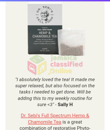 Hemp And Chamomile Tea (Dr. Sebi) Healthcare Services JoelServices